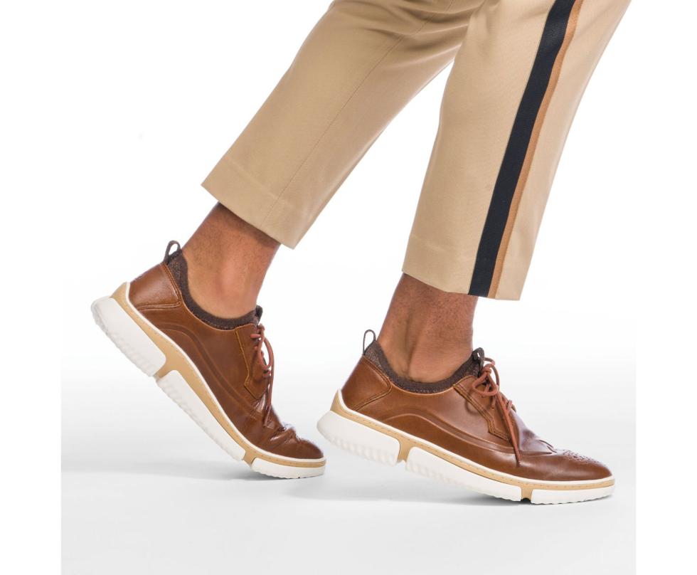 Hush Puppies Bennet Wingtip Oxford Navy Leather | Men Sneakers