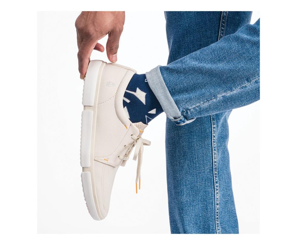 Hush Puppies Briggs Plain Toe Oxford Frost Grey Textile | Men Sneakers