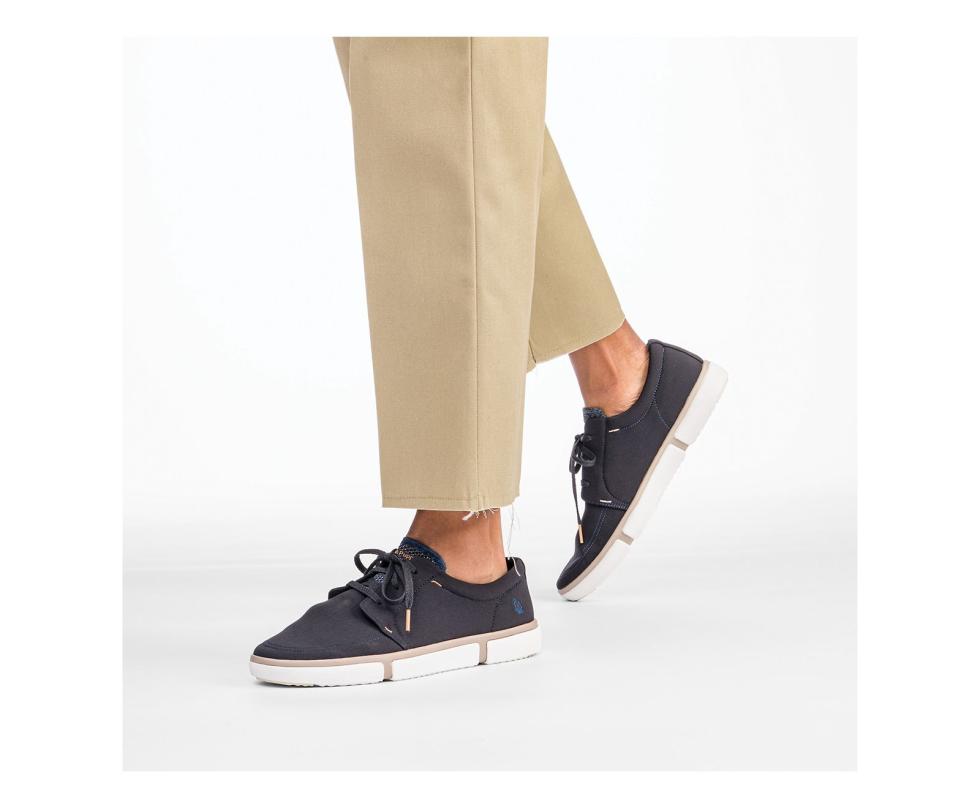 Hush Puppies Briggs Plain Toe Oxford Navy Textile | Men Sneakers