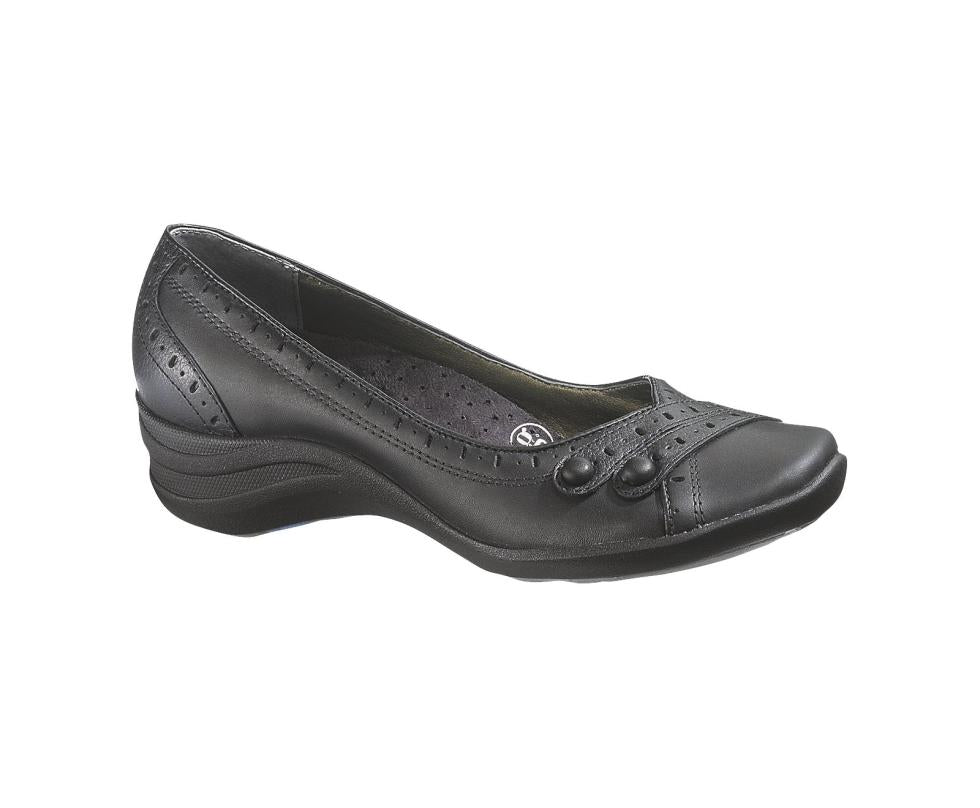 Hush Puppies Burlesque Black Leather | Women Walking Shoes