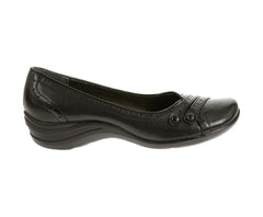 Hush Puppies Burlesque Black Leather | Women Walking Shoes
