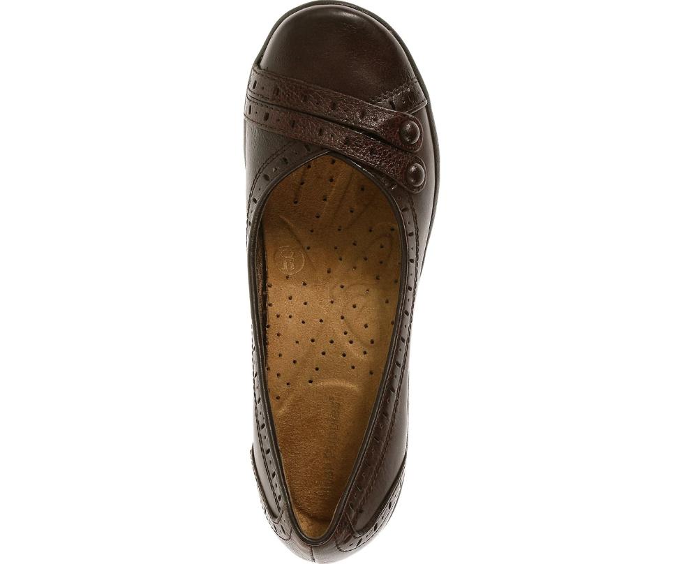 Hush Puppies Burlesque Dark Brown Leather | Women Walking Shoes