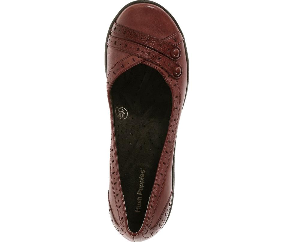 Hush Puppies Burlesque Dark Red Leather | Women Walking Shoes