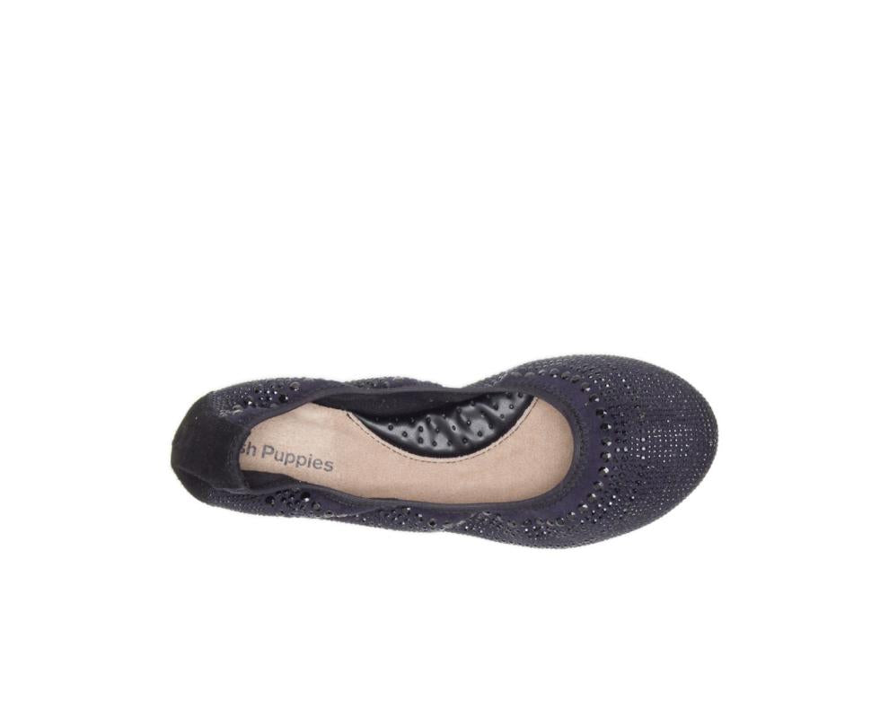 Hush Puppies Chaste Ballet Black Stud | Women Flats &amp; Slip-Ons