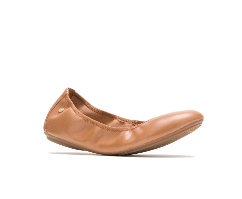 Hush Puppies Chaste Ballet Cognac Leather | Women Flats &amp; Slip-Ons