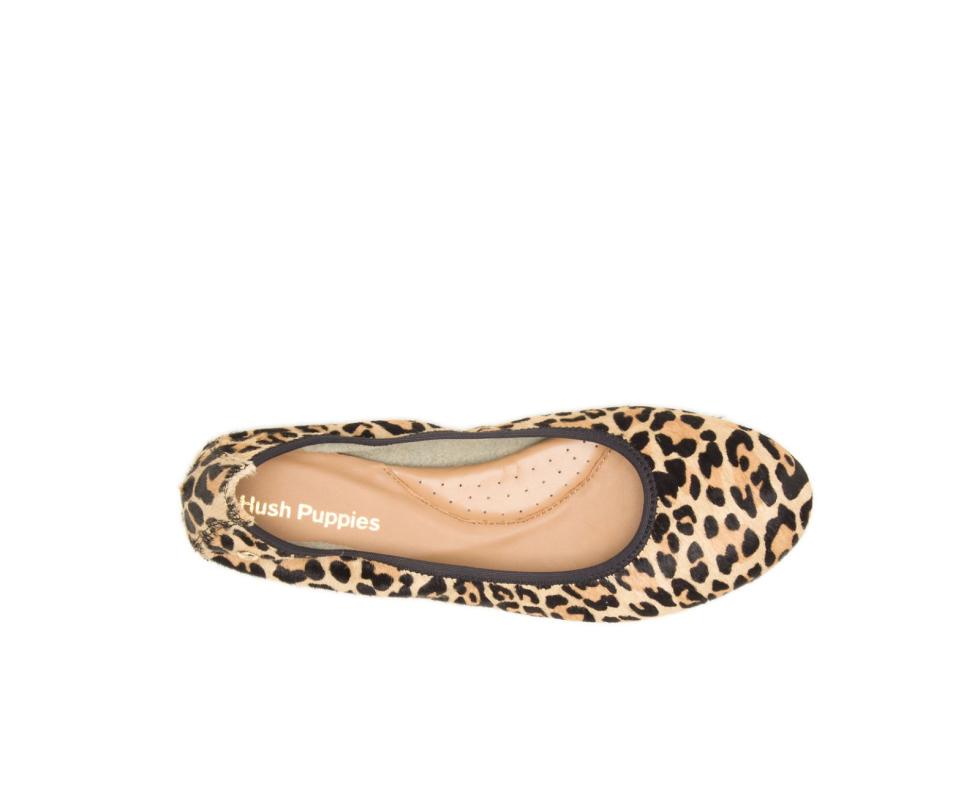 Hush Puppies Chaste Ballet Leopard Calf Hair | Women Flats &amp; Slip-Ons
