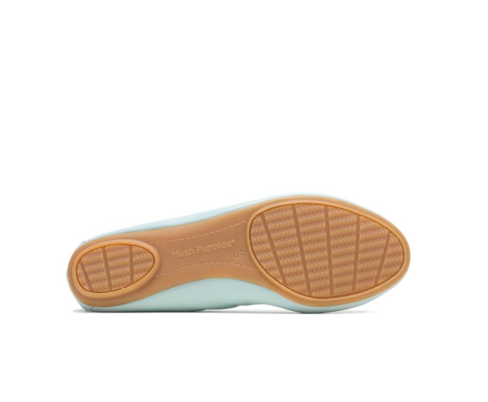 Hush Puppies Chaste Ballet Seafoam Leather | Women Flats &amp; Slip-Ons