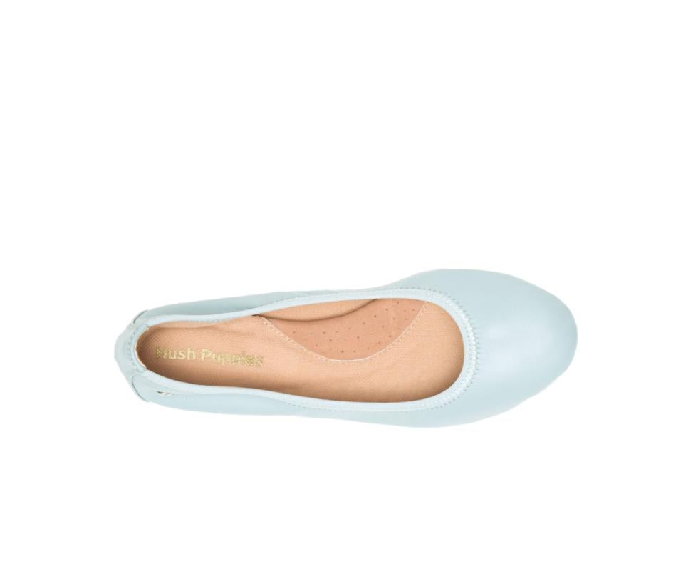 Hush Puppies Chaste Ballet Seafoam Leather | Women Flats &amp; Slip-Ons