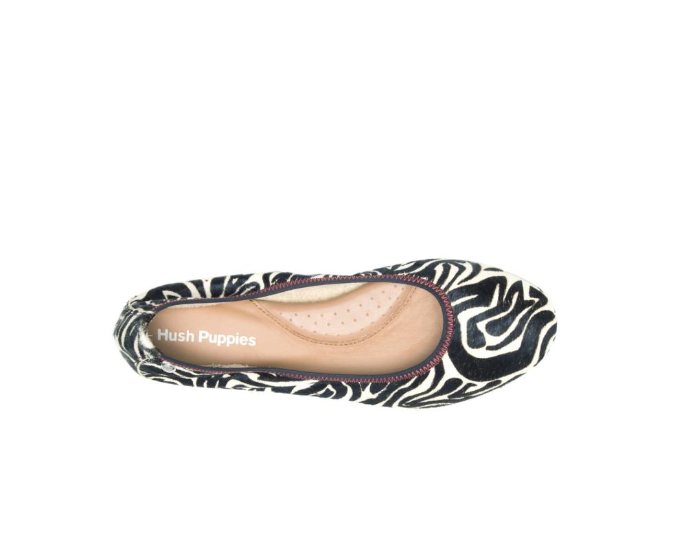 Hush Puppies Chaste Ballet Zebra Calf Hair | Women Flats &amp; Slip-Ons