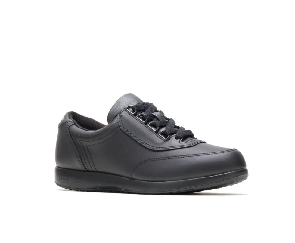 Hush Puppies Classic Walker Black Leather | Women Walking Shoes