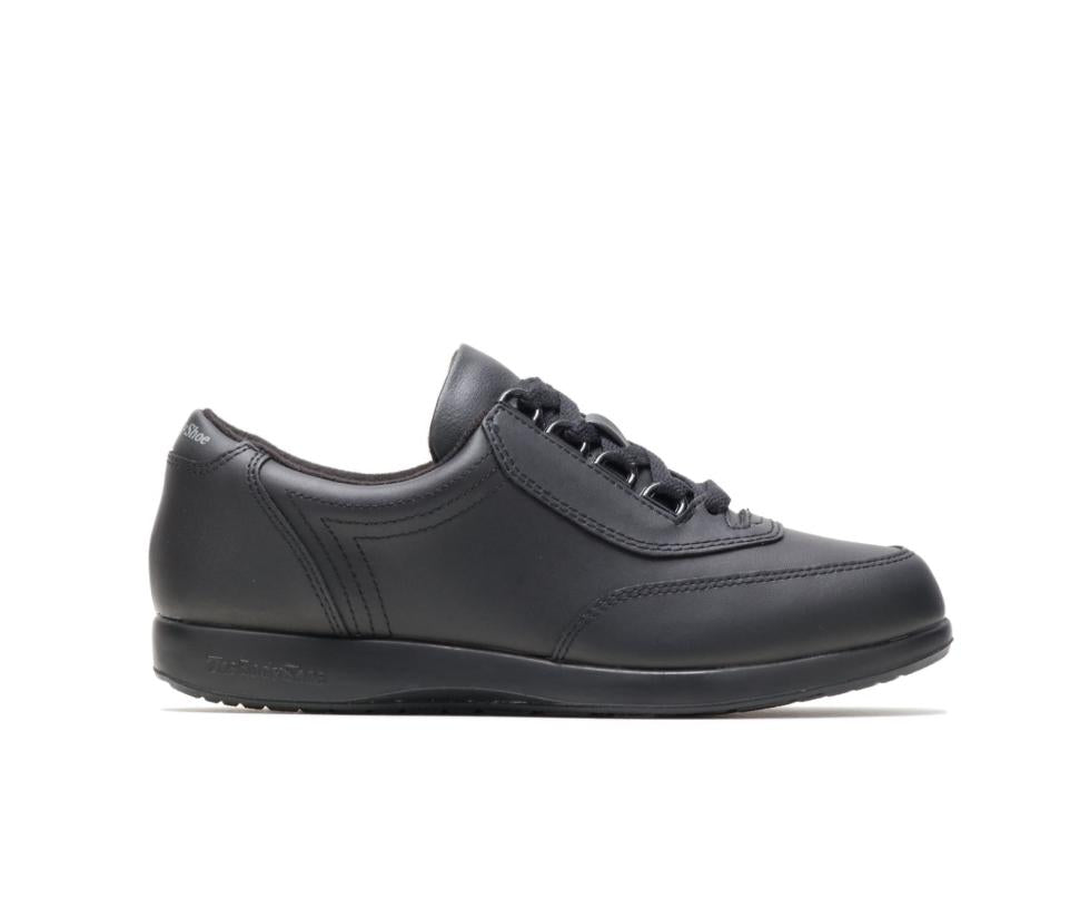 Hush Puppies Classic Walker Black Leather | Women Walking Shoes