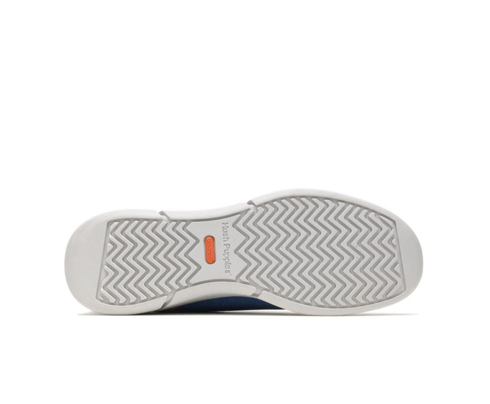 Hush Puppies Cooper Lace Up Deep Sea Blue Knit | Men Sneakers