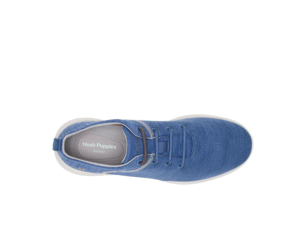 Hush Puppies Cooper Lace Up Deep Sea Blue Knit | Men Sneakers
