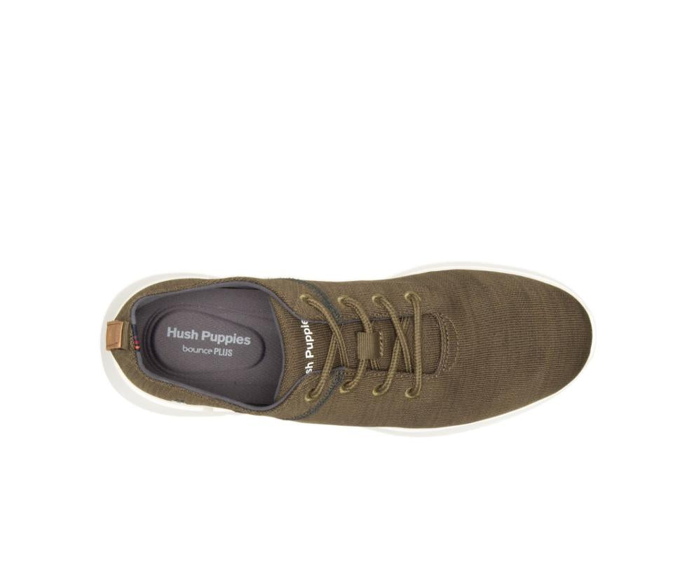 Hush Puppies Cooper Lace Up Olive Heathered | Men Sneakers