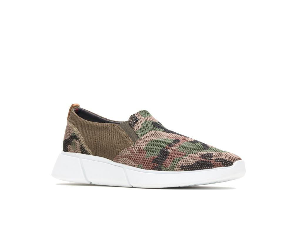 Hush Puppies Cooper Slip-On Olive Camo Knit | Men Sneakers