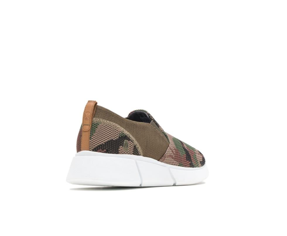 Hush Puppies Cooper Slip-On Olive Camo Knit | Men Sneakers