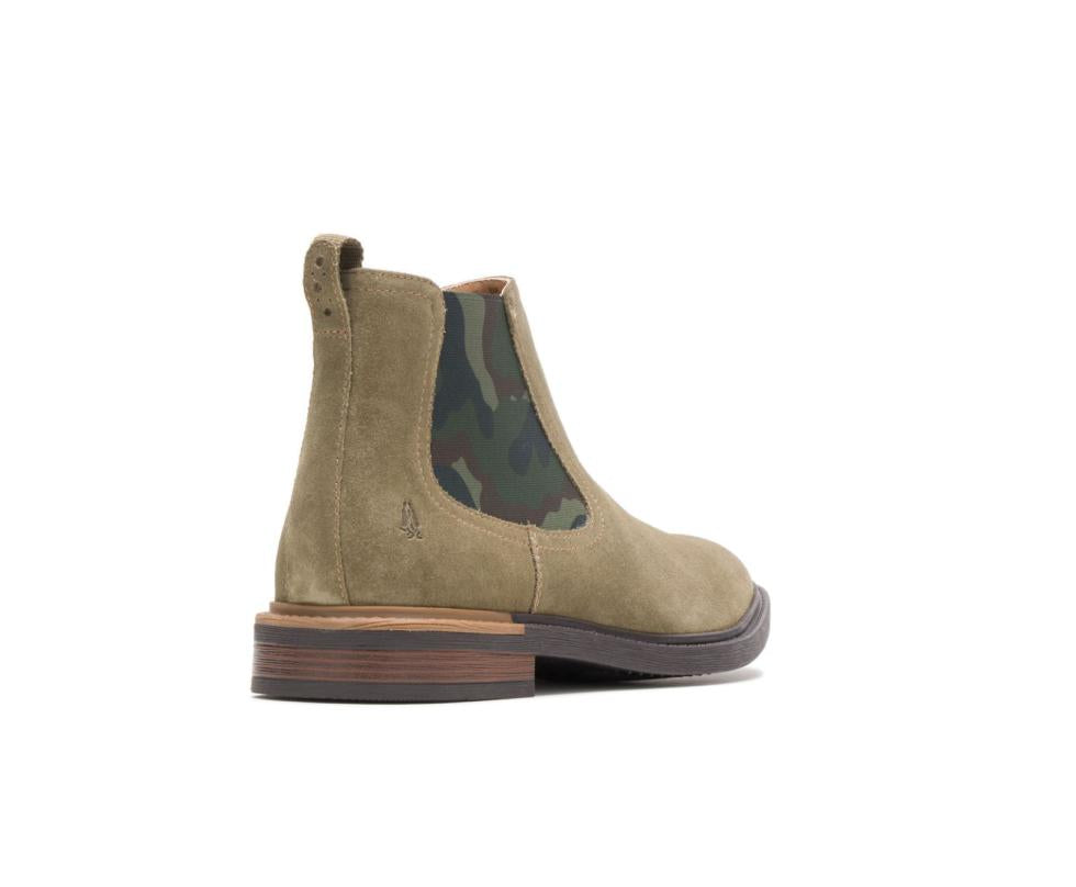 Hush Puppies Davis Chelsea Boot Olive Suede | Men Boots