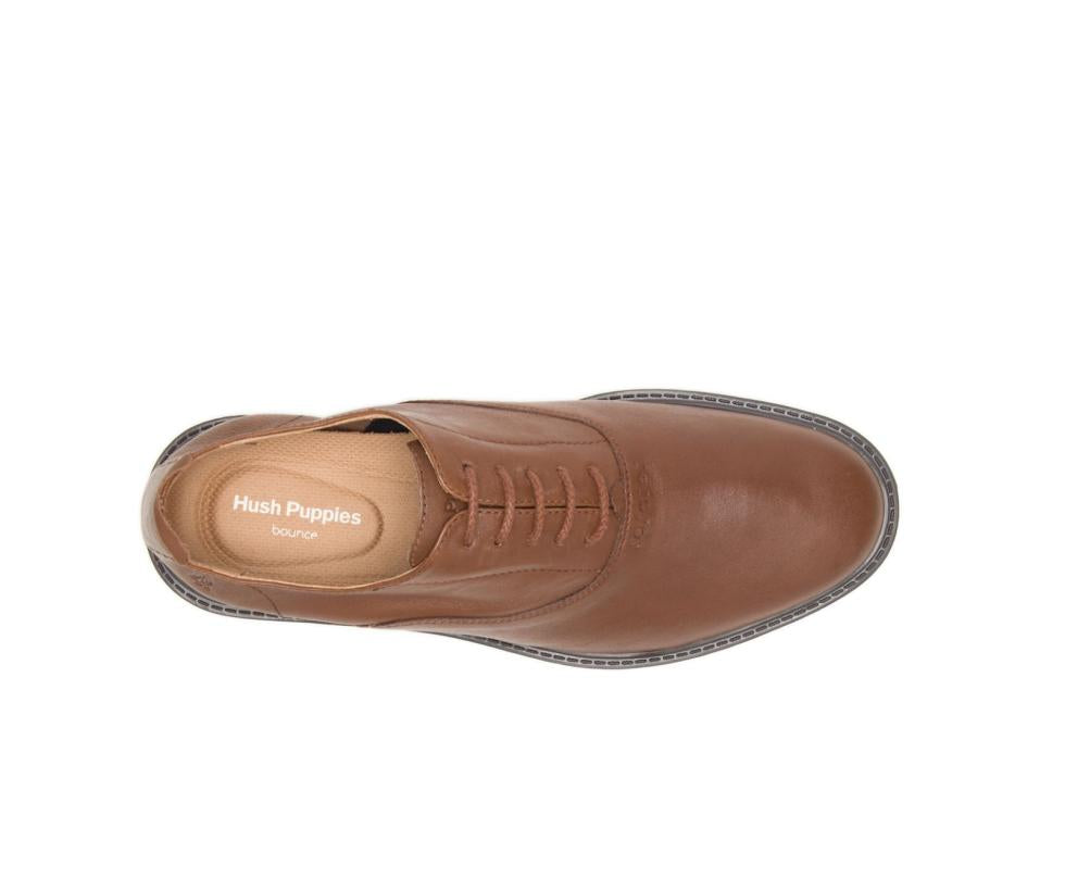 Hush Puppies Davis Oxford Perfect Fit Cognac Leather | Men Oxfords