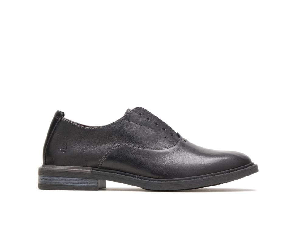 Hush Puppies Davis Slip-On Oxford Black Leather | Men Oxfords