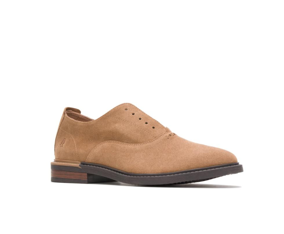 Hush Puppies Davis Slip-On Oxford Chestnut Suede | Men Oxfords