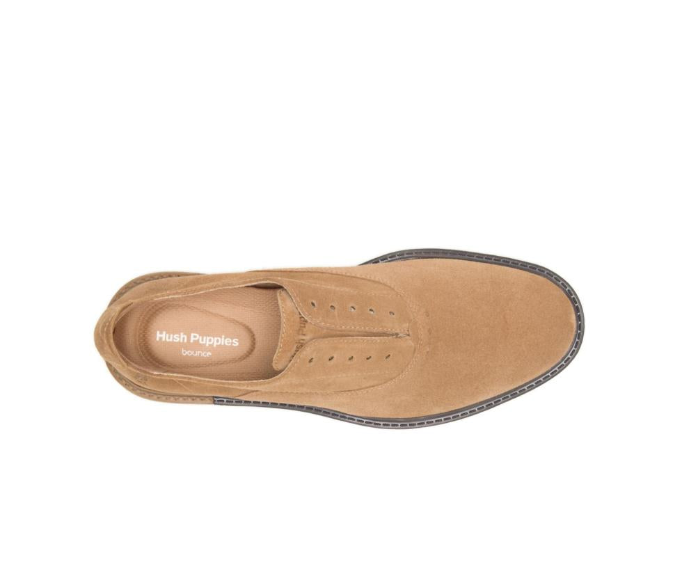 Hush Puppies Davis Slip-On Oxford Chestnut Suede | Men Oxfords