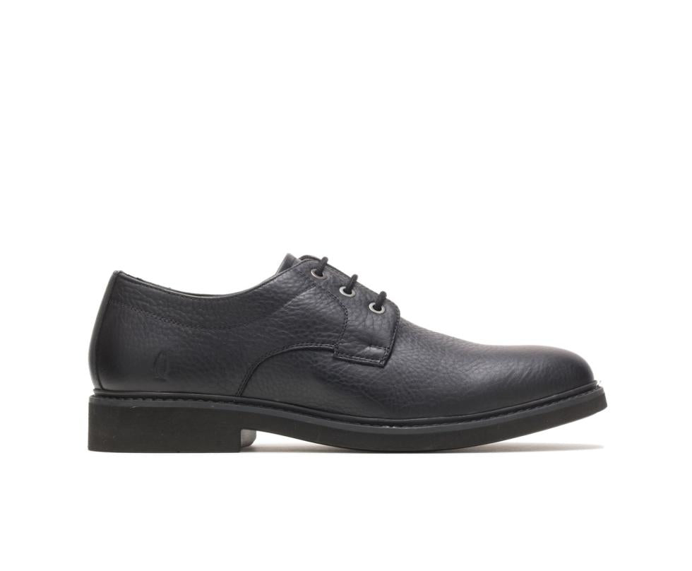 Hush Puppies Detroit Plain Toe Oxford Black Leather | Men Oxfords