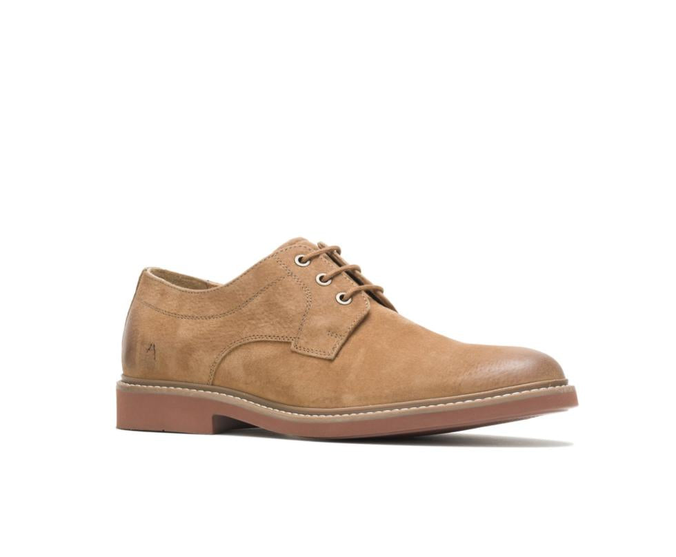 Hush Puppies Detroit Plain Toe Oxford Chestnut Suede | Men Oxfords