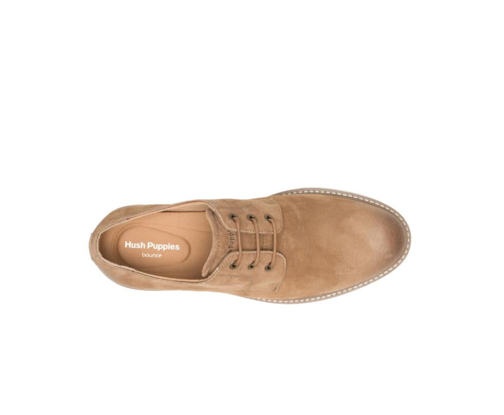 Hush Puppies Detroit Plain Toe Oxford Chestnut Suede | Men Oxfords