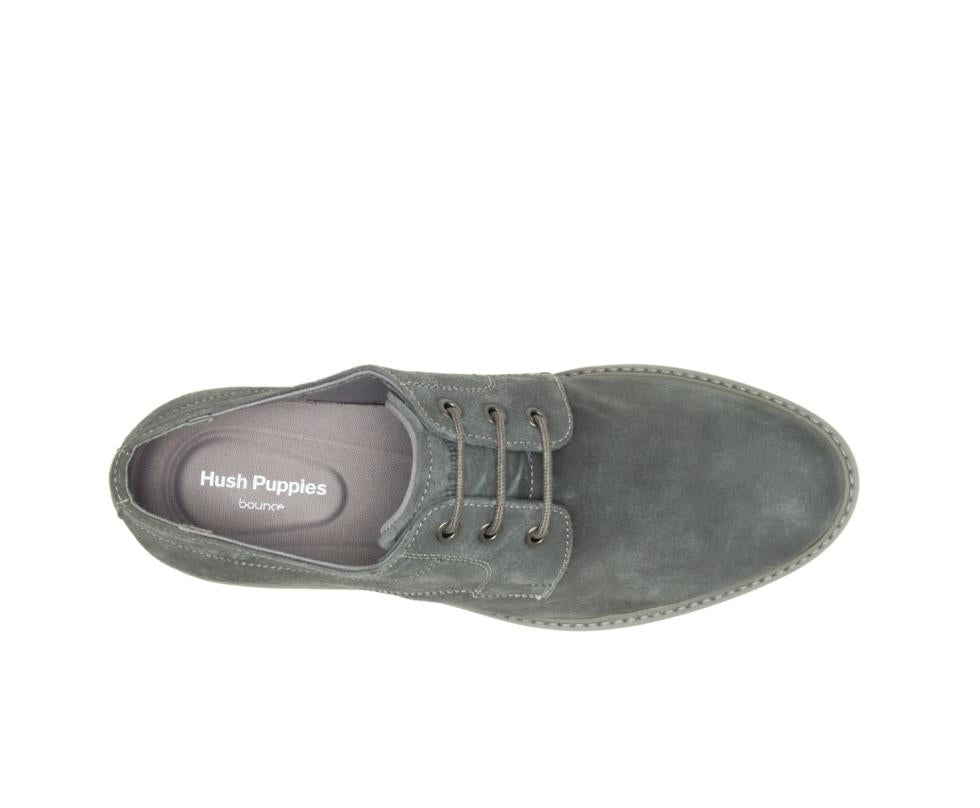 Hush Puppies Detroit Plain Toe Oxford Dark Grey Suede | Men Oxfords