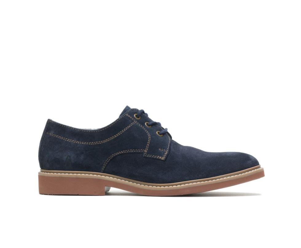 Hush Puppies Detroit Plain Toe Oxford Navy Suede | Men Oxfords