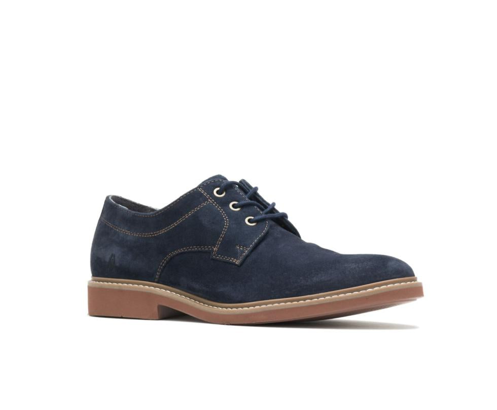 Hush Puppies Detroit Plain Toe Oxford Navy Suede | Men Oxfords