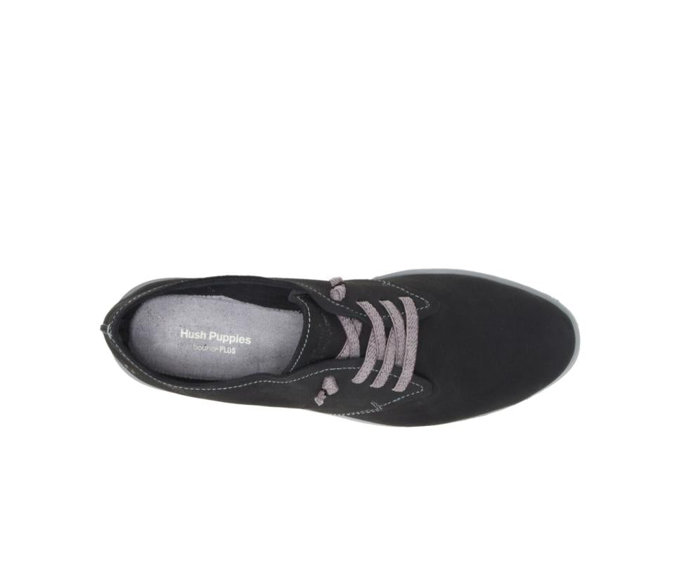 Hush Puppies Everyday Lace Up Black Nubuck | Women Sneakers