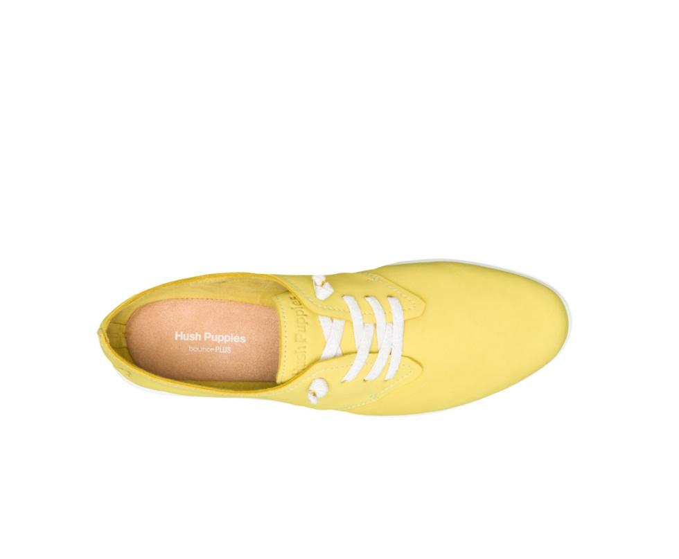Hush Puppies Everyday Lace Up Sun Yellow Nubuck | Women Sneakers