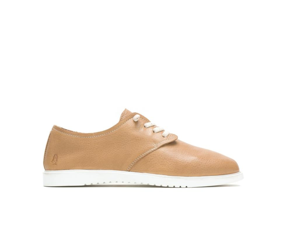 Hush Puppies Everyday Lace Up Tan Leather | Women Sneakers