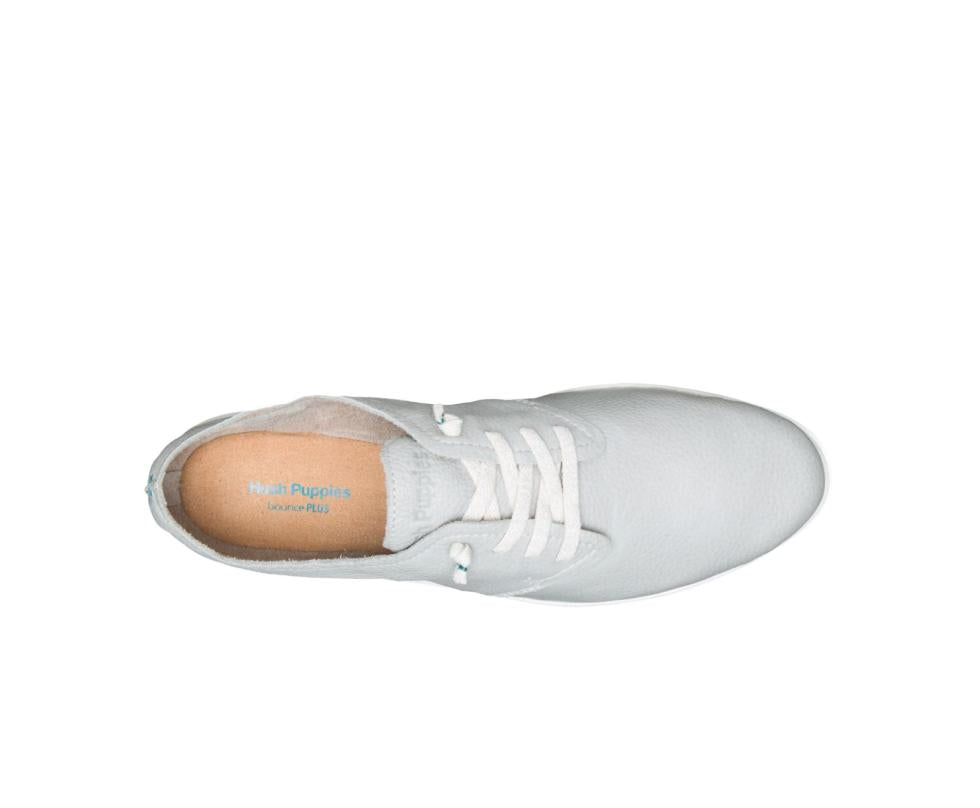 Hush Puppies Everyday Lace Up Vapor Grey Leather | Women Sneakers