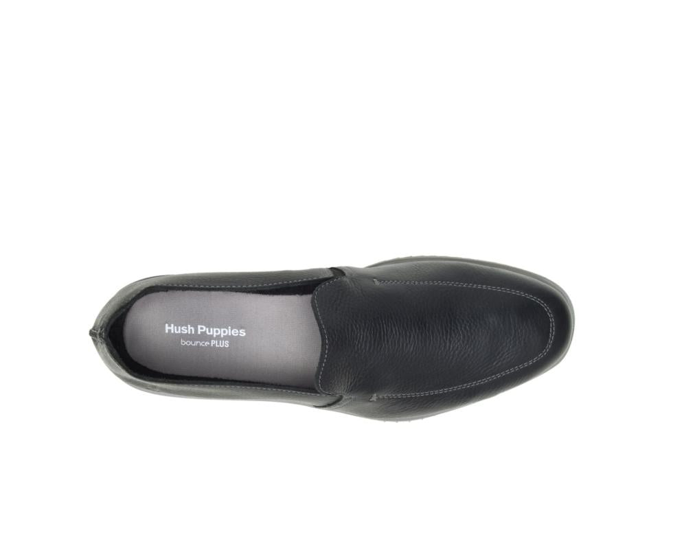 Hush Puppies Everyday Slip-On Black Leather | Men Sneakers