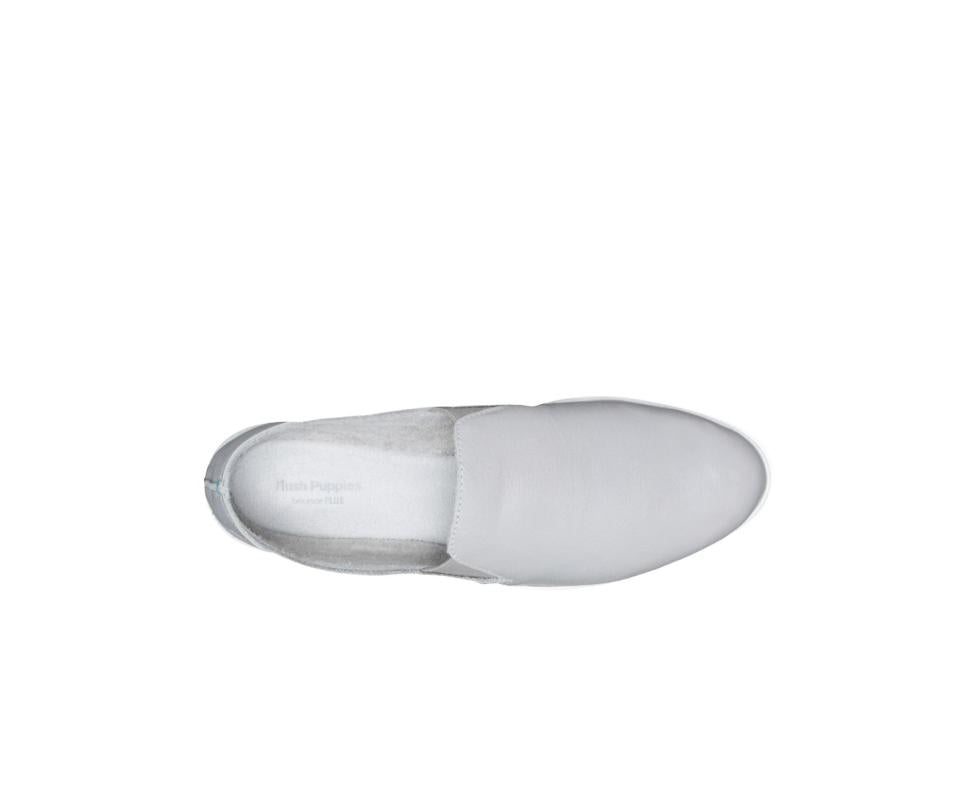 Hush Puppies Everyday Slip-On Vapor Grey Leather | Women Sneakers