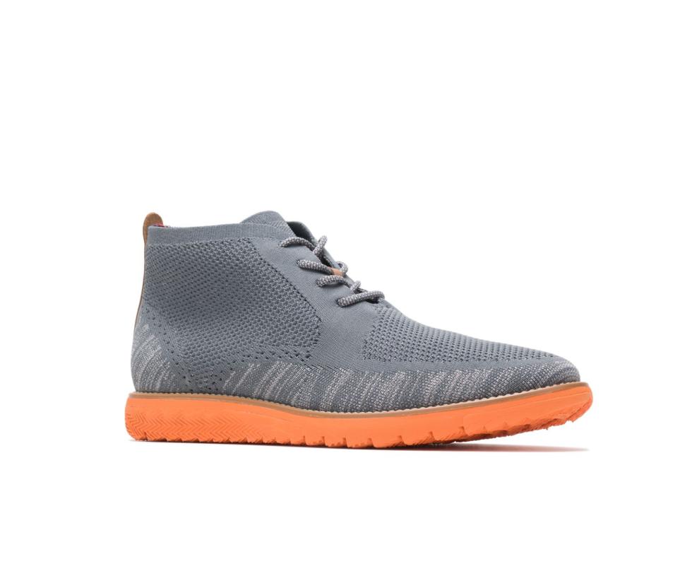 Hush Puppies Expert Chukka Knit Dark Grey Multi Knit - Orange Outsole | Men Boots
