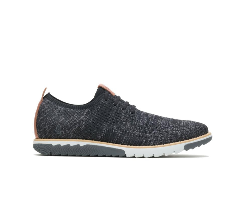 Hush Puppies Expert Knit Plain Toe Oxford Black Textile | Men Sneakers