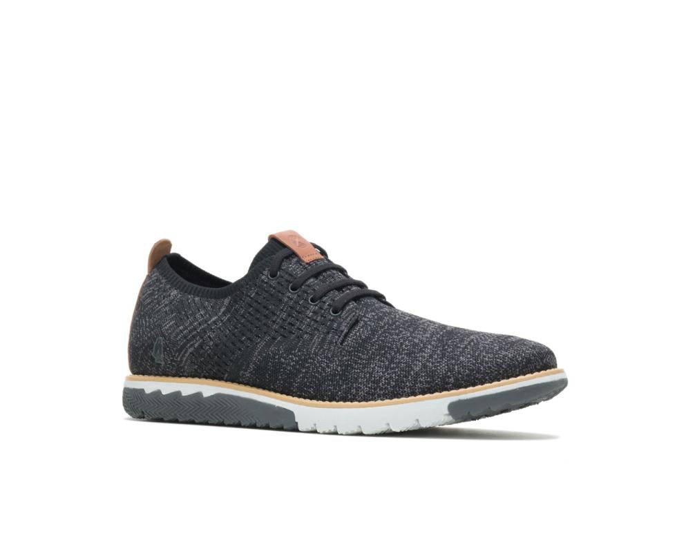 Hush Puppies Expert Knit Plain Toe Oxford Black Textile | Men Sneakers