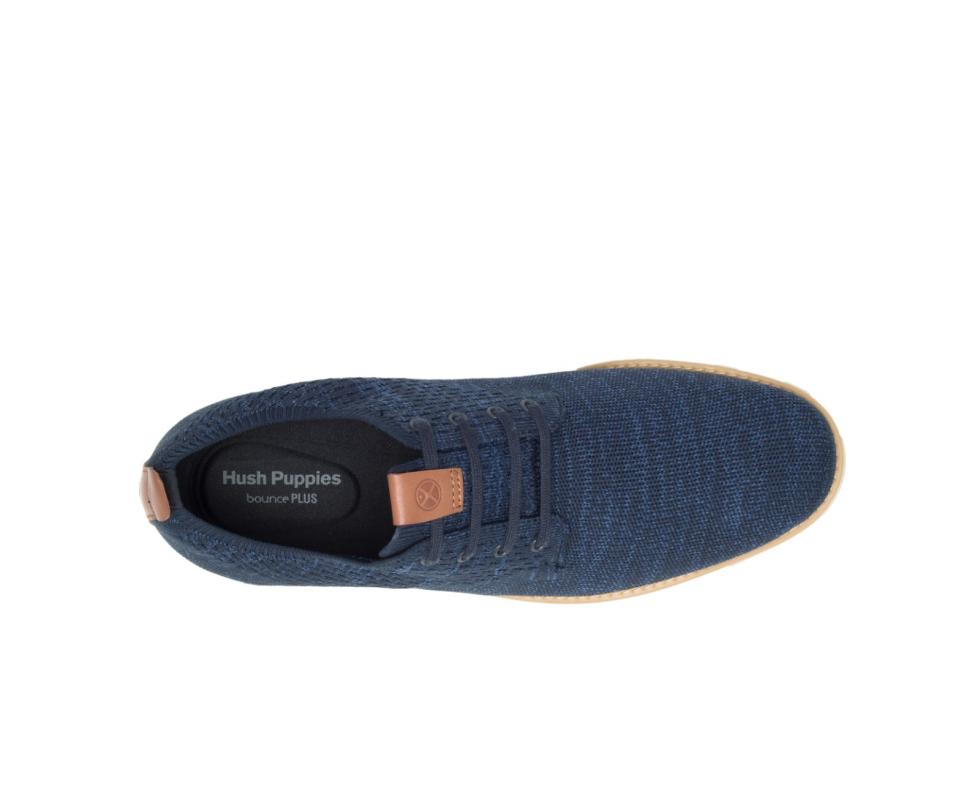 Hush Puppies Expert Knit Plain Toe Oxford Navy Textile | Men Sneakers