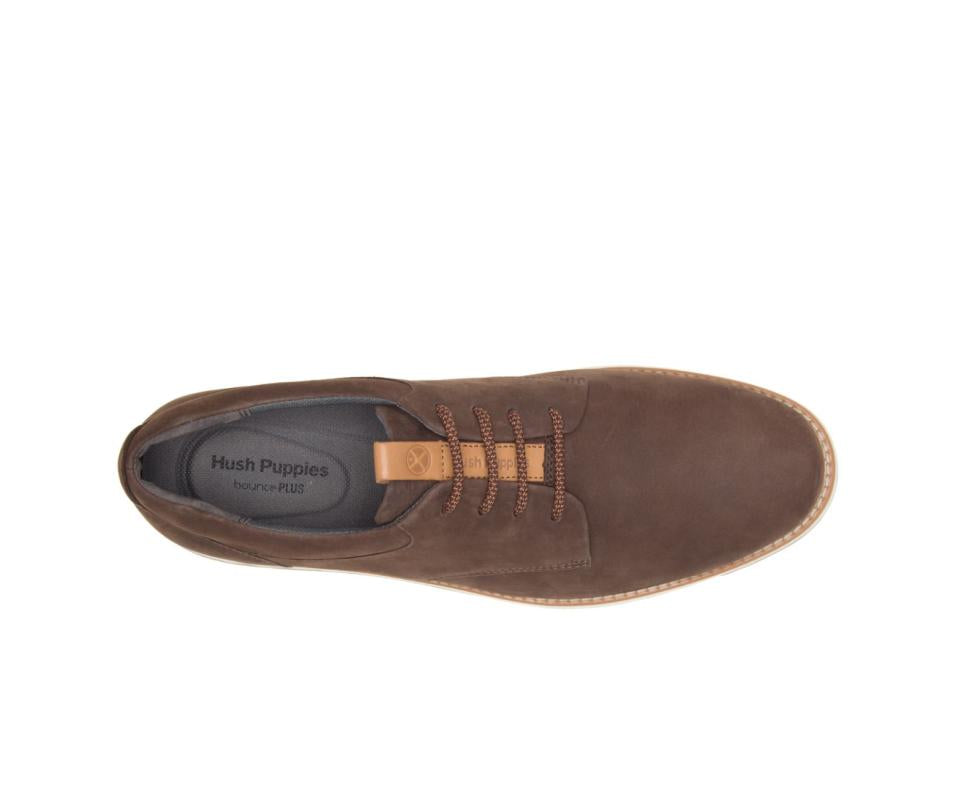 Hush Puppies Expert Pt Lace Up Dark Brown Nubuck | Men Oxfords