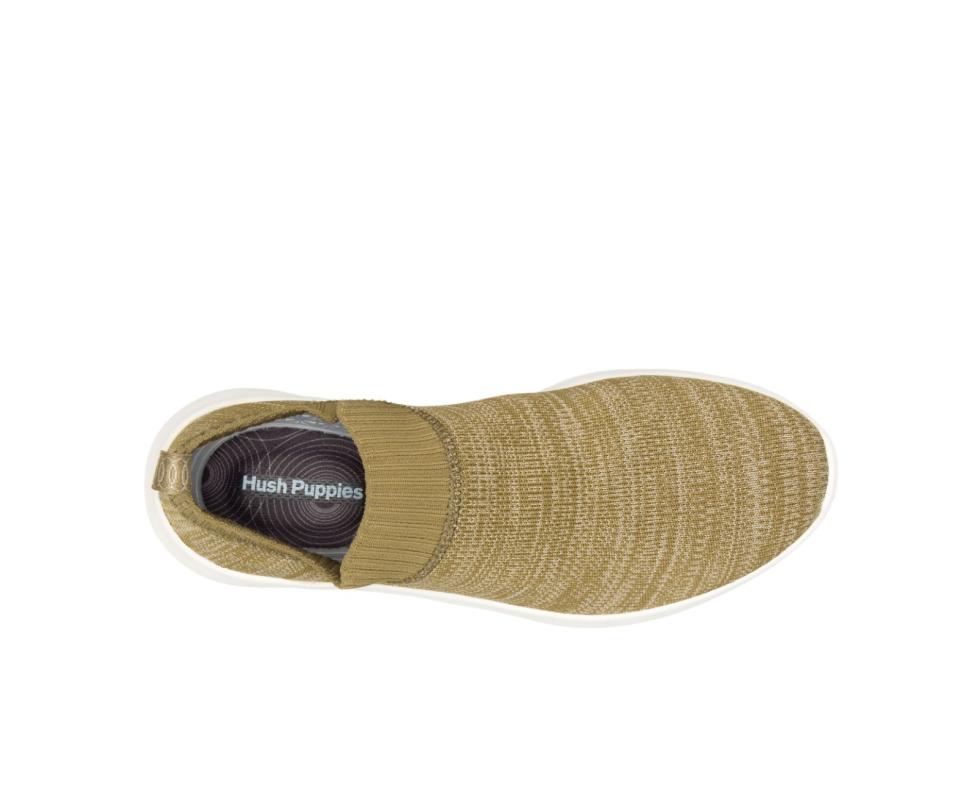 Hush Puppies Free Olive Knit | Men Slip-Ons