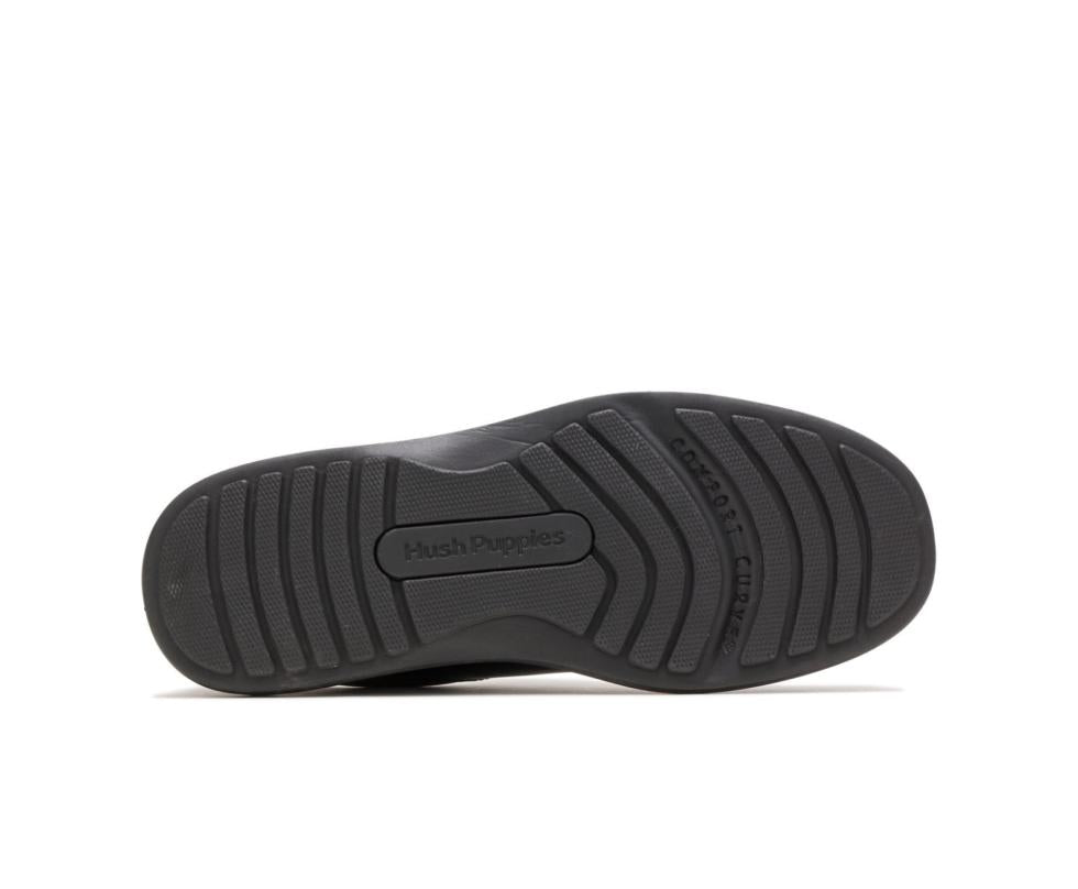Hush Puppies Gil Black Leather | Men Walking Shoes