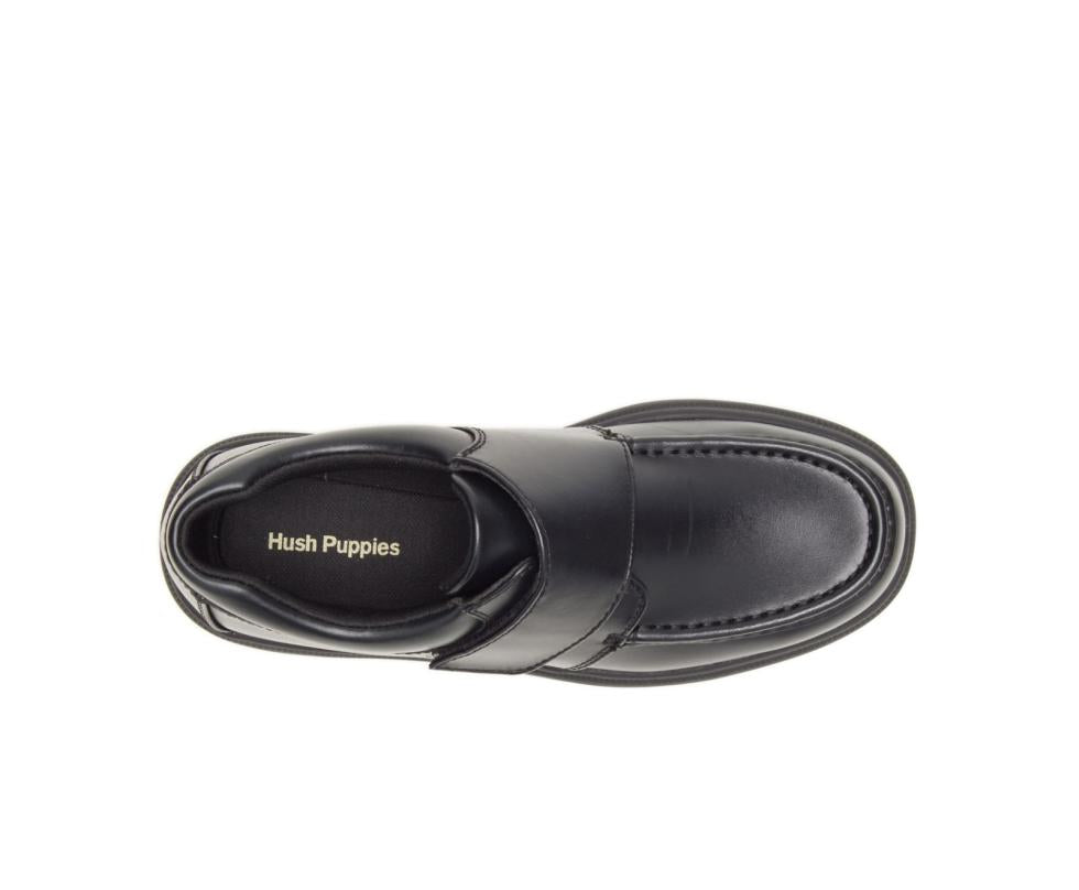 Hush Puppies Gil Black Leather | Men Walking Shoes