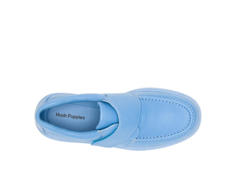 Hush Puppies Gil Surf Blue Leather | Men Walking Shoes