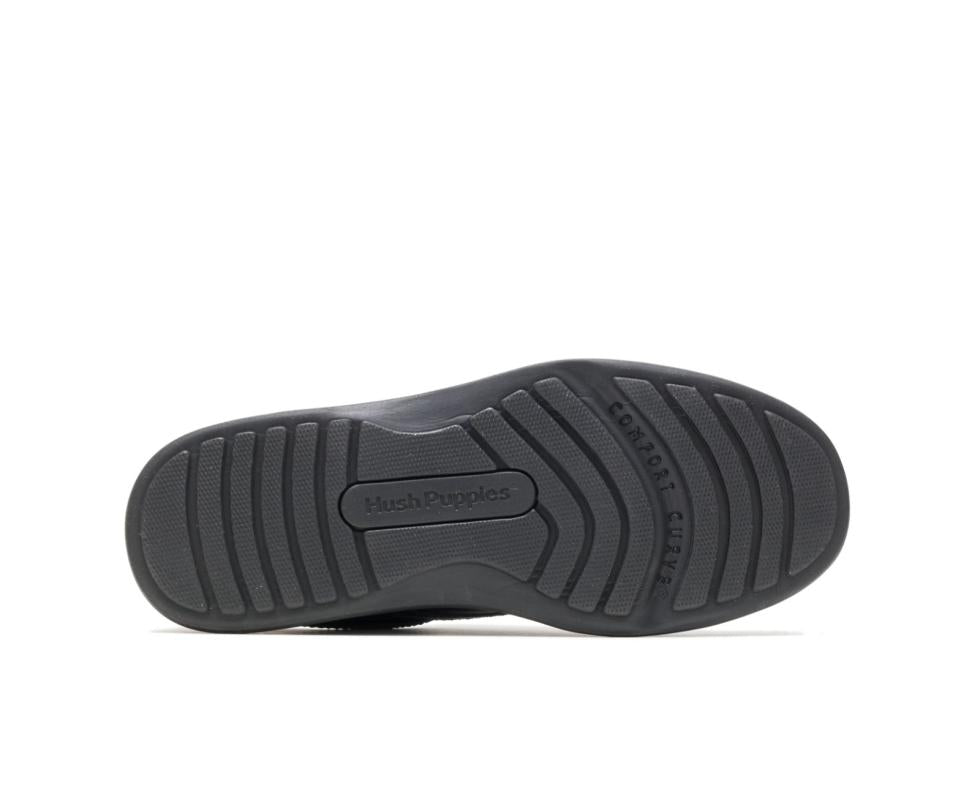 Hush Puppies Glen Black Leather | Men Walking Shoes