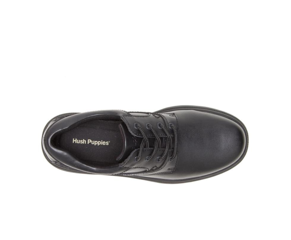 Hush Puppies Glen Black Leather | Men Walking Shoes