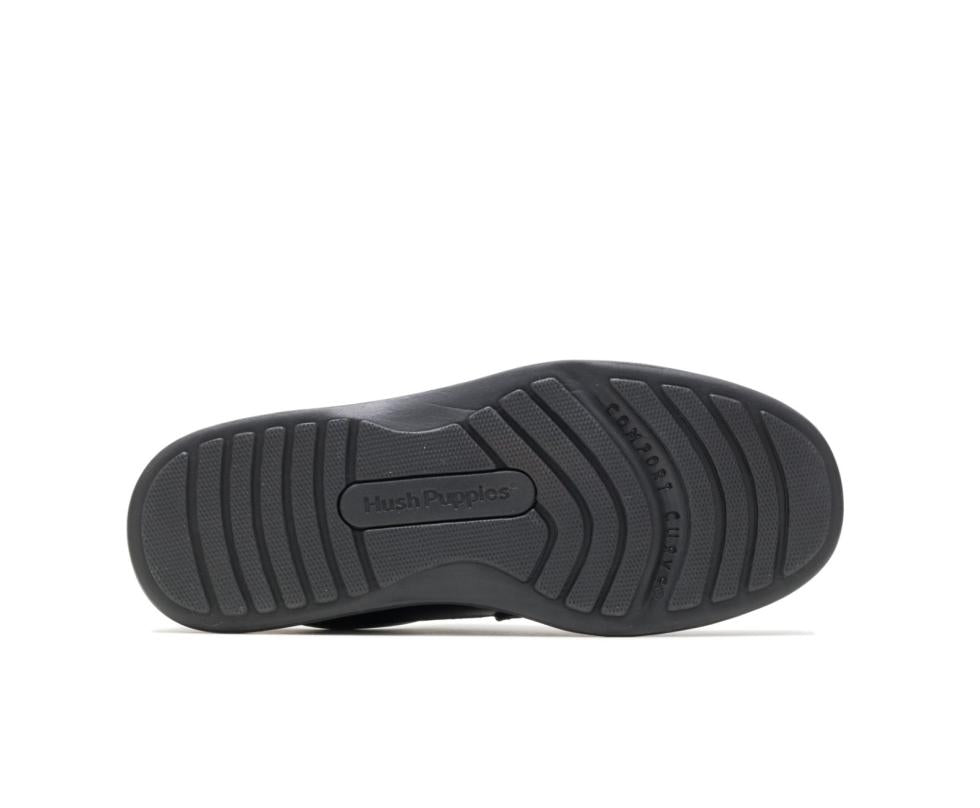 Hush Puppies Gus Black Leather | Men Walking Shoes