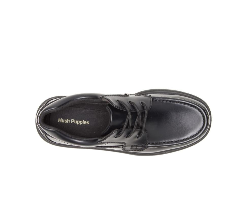 Hush Puppies Gus Black Leather | Men Walking Shoes